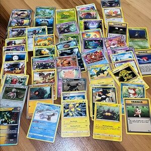 Pokemon Card Lot 50 Cards Some From 1995